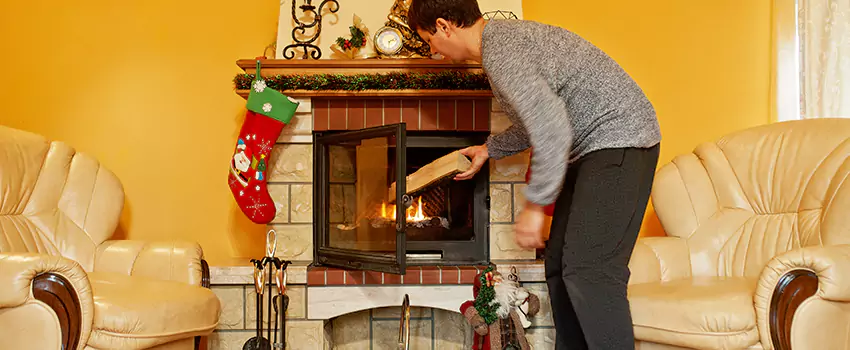 Rusted Metal Fireplace Restoration in Allendale, Georgia
