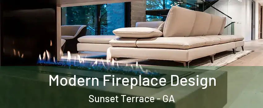 Modern Fireplace Design Sunset Terrace - GA